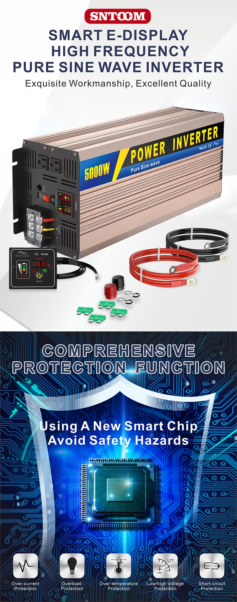 onduleur 12V DC &agrave; 110V AC