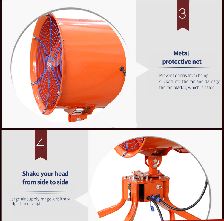 Ventilateur de ventilation de t&ecirc;te de secoue &agrave; low-bruit 