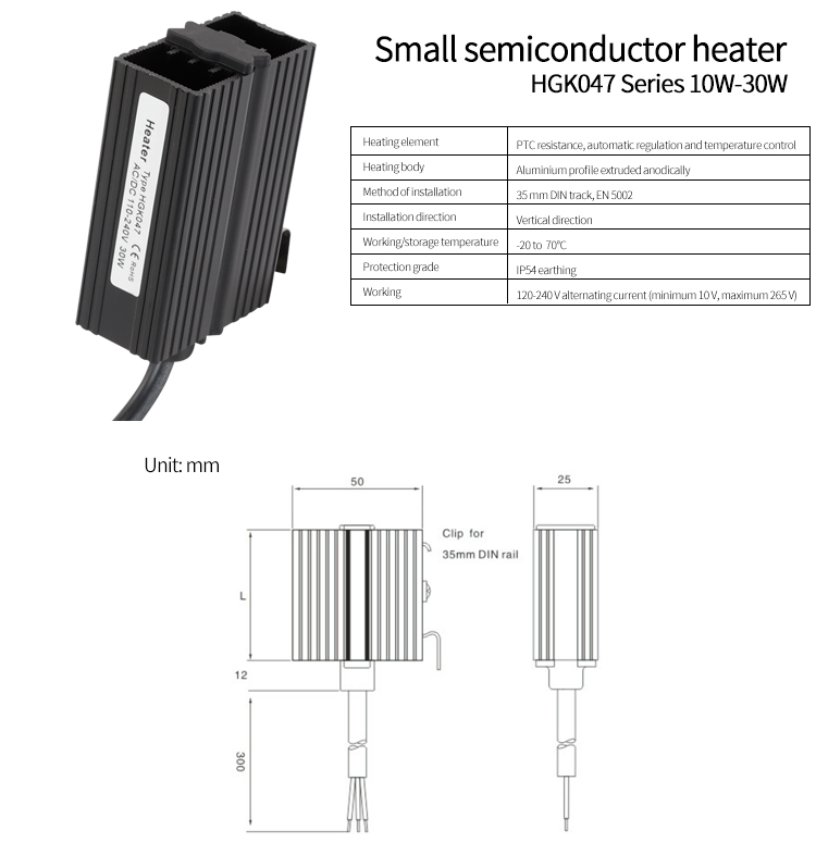 Table des param&egrave;tres HGK047 S&eacute;rie 10W-30W