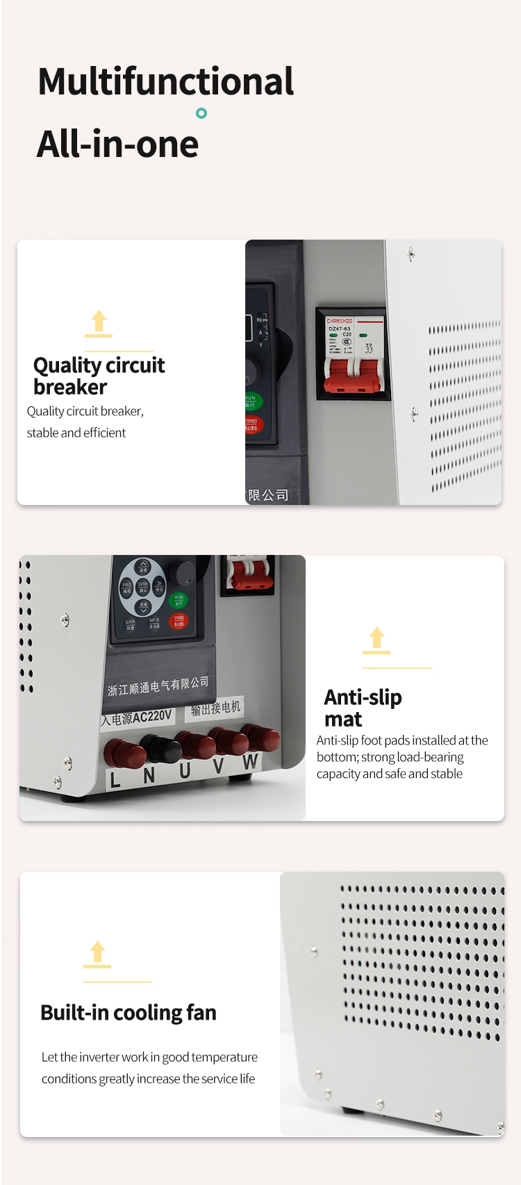 Convertisseur convertisseur sp&eacute;cifique au m&eacute;langeur Convertisseur de fr&eacute;quence multifonctionnel