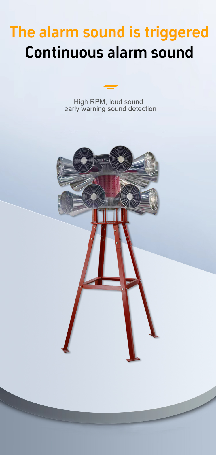 d'alarme de support &agrave; double t&ecirc;te 