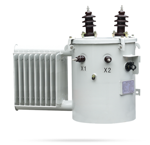 Transformateur &agrave; huile mont&eacute; sur colonne de 11KV monophas&eacute;